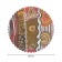 The tablecloth “African abstraction”, round, Saten, d = 150 cm