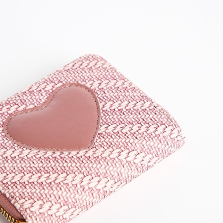 Children's wallet with a zipper, pink color-2