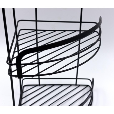 Wall corner shelf 3-tier Joy Home, black-3
