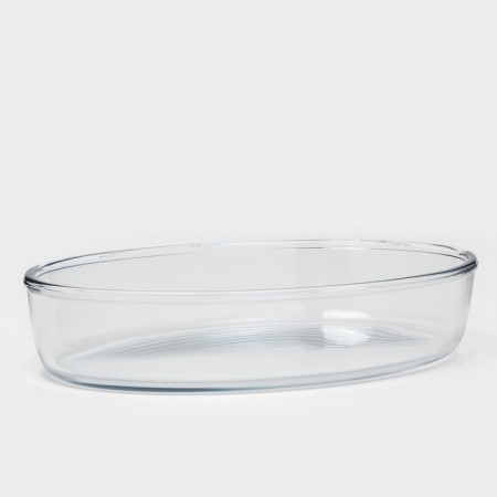 Oval glass form for microwave borcam, without cover-1