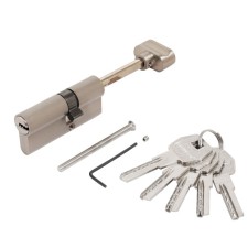 Cylinder mechanism standard MAX, 70 mm (40x30S), 5 keys, key/rod, matte nickel