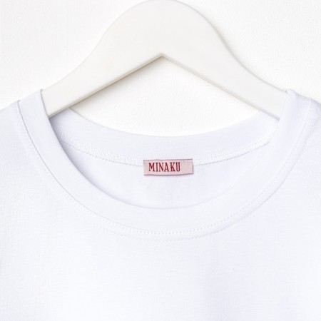 T-shirt male plain Minaku Regular Fit: white color, rr 56-7