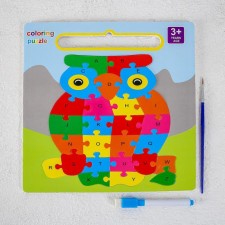 Developing set 3 B1 “owl”, coloring, puzzle, tablet, marker, in the package
