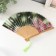 Fan wood, textile h = 21 cm "Flowers and butterflies" green, with a brush