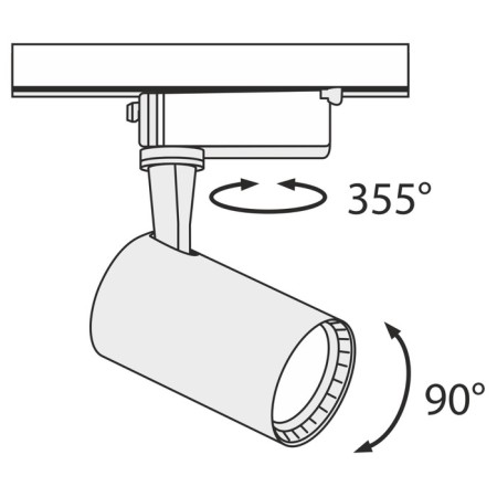 Technical TR003-1-6W4K-B, LED, 6 W, 98x165 mm, 500 lm, 4000k, black-2