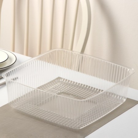 Disposable cake PT-240, cover, 31.6 × 31.6 × 12.5 cm, color transparent color