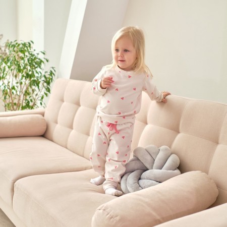 Set: jumper and pants crumb I am a "bunny", height 86-92 cm, beige color-1