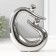 Souvenir Ceramics "Abstraction. Fathers and children" silver 17x5.5x19.5 cm