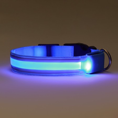 Collar with backlight double strip size L, Osh 45-52 x 2.5 cm 3 glow glow mode-9