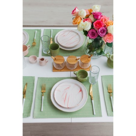Ethel napkin 32x45 cm, col. Green, 60% HL 40% PE, 370 g/m2-4