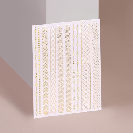 Nail stickers "Decoration", metallized, golden color