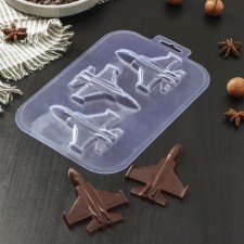 Form for chocolate and sweets plastic “fighter”, transparent color