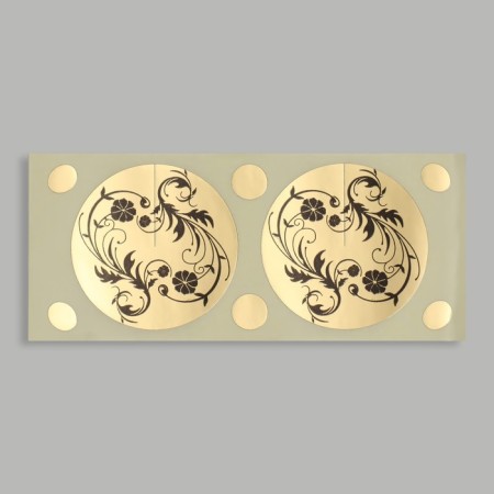 Stykini, with moles, d = 47 mm, golden color-1
