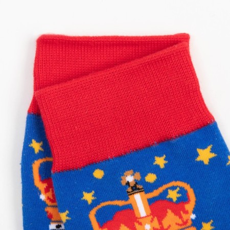 Women's socks minku "crown", blue color, size 36-41 (23-27 cm)-1