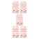 A set of nameplate "Wishes for a birthday!" 4 types, 20 pieces, 5.5 x 8 cm