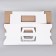 Box for cake 2 windows, with handles, white, 30 x 30 x 20 cm