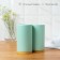 A set of accessories for the bathroom "Nature", 3 items (dispenser 400 ml, 2 cups, on a stand), mint color