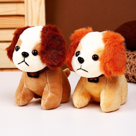 Soft toy "Dog", on a key fob, 13 cm, Mix color-3
