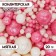 Sprinking confectionery with a soft center "Pearls", pink, silver, 20 g