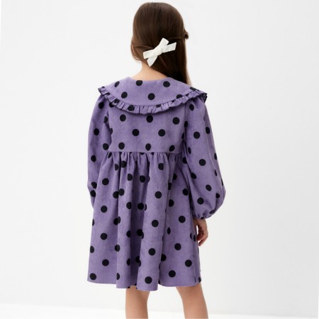 Платье детское вельветовое KAFTAN "Горошек" р.34 (122-128 см)-4