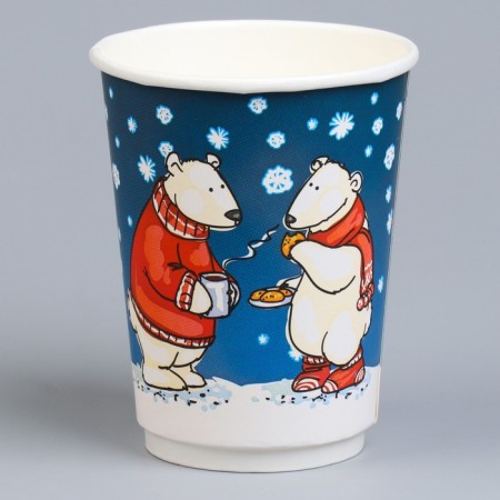 A glass of paper "bears" two -layer, Soft Touch, 300 ml-1