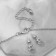 Set 2 objects: earrings, pendant "melting" heart, black and white color in silver, 40 cm