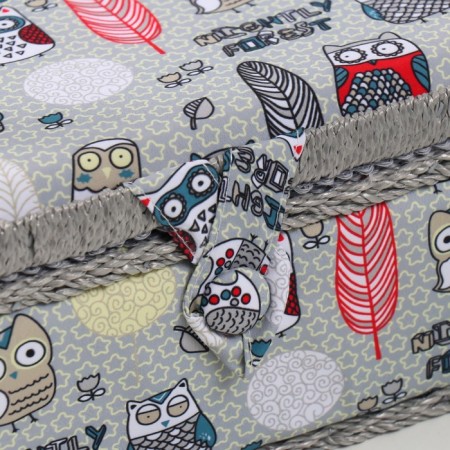 Owl and feathers needlework box 24x16x11 cm-1