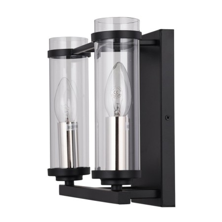 Sconces st. SL334.401.02. Bichero. 2x60 W, E14, 29, 4x24 cm, black color, nickel-8