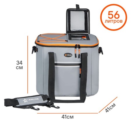 Kholine bag Airline "Picnic", 56 l, 41x34x41 cm, waterproof, gray-2