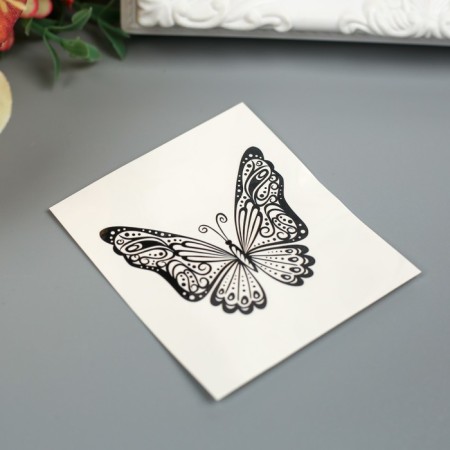 Tattoo on the body "Butterfly with a pattern"-1