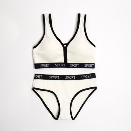 Female set (top, panties) color white, size 42-44-3