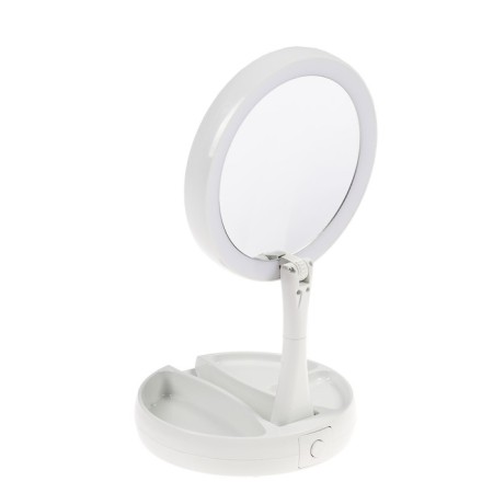 Luazon KZ-09 mirror, backlight, desktop, 30 × 16 × 16 cm, increase x 10, usb, white-3