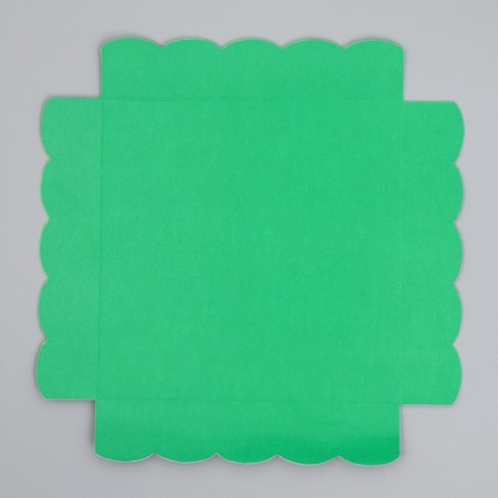Cookie box, confectionery packaging with PVC lid, green, 15 x 15 x 3 cm-6