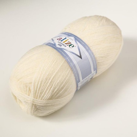 Yarn "Lanagold 800" 49% wool, 51% acrylic 730m/100g (62 dairy)-1