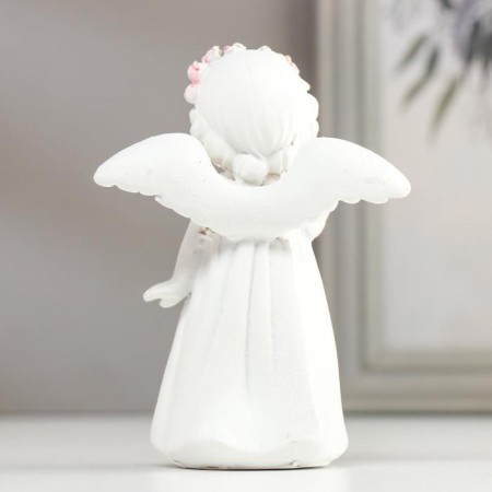 Polystone souvenir "Snowthrough angel-girl in a wick with a rose" MIX 11x8.5x5 cm-3