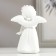 Polystone souvenir "Snowthrough angel-girl in a wick with a rose" MIX 11x8.5x5 cm
