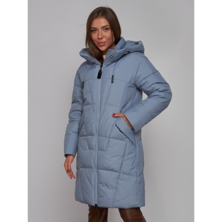 Coat insulated winter female, size 44, blue color-18