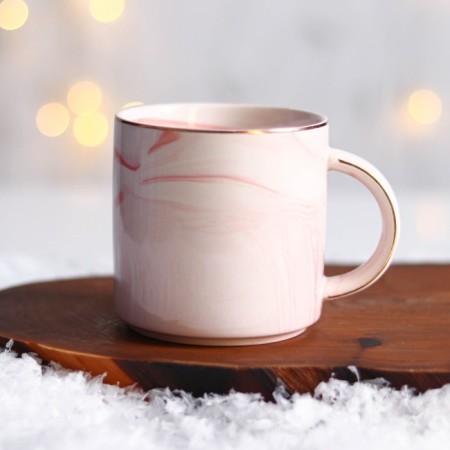 New Year. Ceramic mug “Magic to be”, 350 ml, pink color-3