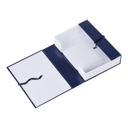 Archive box with A4 ties, a spine of 80 mm Calligrata, Bumvinyl, Blue, up to 700 sheets-1