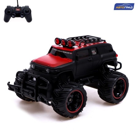 Radio -controlled jeep "Monster", 1:20, works from the battery, the color is black