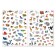 Reusable stickers set "In the world of animals", A4, 2 pcs.