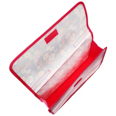 A4, 330 x 240 x 90 mm folder, plastic, on Velcro, PM-A4-23 "Flower web", pink-3