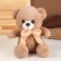 Soft toy "Bear in a scarf", brown color