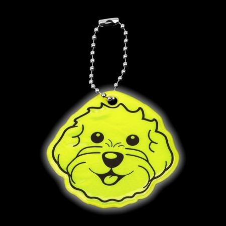 The reflective element "Muzzle", bilateral, 5.9 × 6 cm, color mix-3