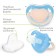Owl-dummy is anatomical, silicone, from 0 months., Blue color