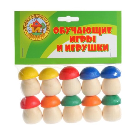 Mushroom Mushroom account, 10 pcs., With colored hats, size 1 pc: 4.2 × 2.8 cm, color mix-2