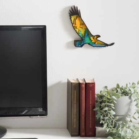 Panel interior tree "Eagle. High flight" 22.4x12 cm