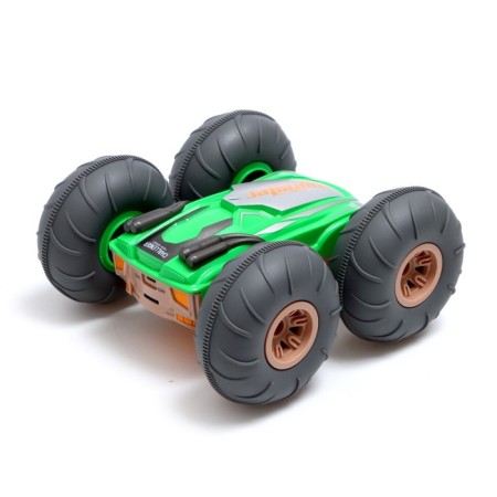 Radio-controlled car-controlled machine "Monster", works on the battery, yellow color-3