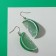 Earrings plastic "goodies" lime slices, color light green