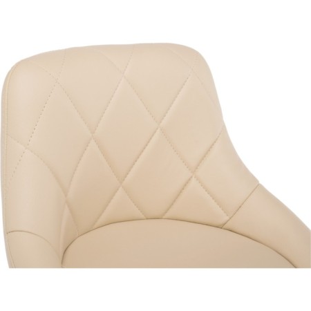 Barrier stool Curt metal/eco -leather, beige/chrome 45x50x84 cm-5